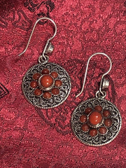 Coral Silver Earrings(TGSE 82)
