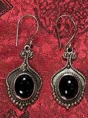 Onyx Silver Earrings(TGSE 63)
