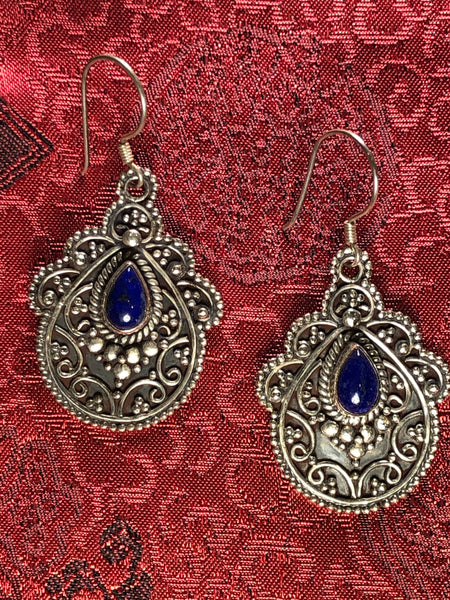 Silver Lapis Earrings(TGSE 24)