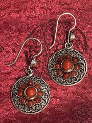 Coral Silver Earrings(TGSE 82)