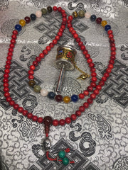 Coral chakra Mala / Prayer Beads (TGMA 31)