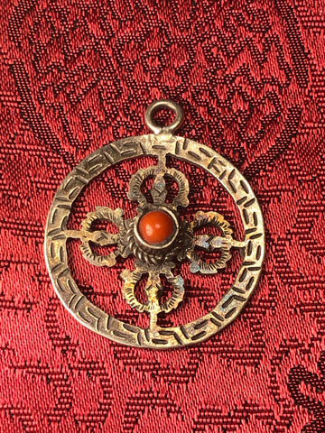 Silver Double Vajra/Dorje Pendant(TGSP 54)