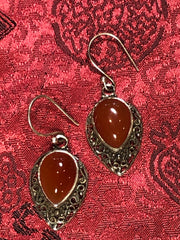Silver Carnelian Earrings(TGSE 50)