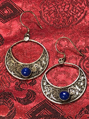 Lapis Silver Earrings(TGSE 60)
