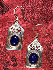 Silver Lapis Earrings(TGSE 49)