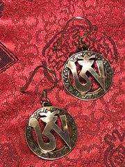 Om Tibetan Silver Earrings(TGSE 72)