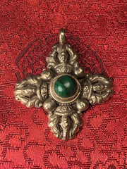 Silver Double Vajra/Dorje Pendant(TGSP 57)