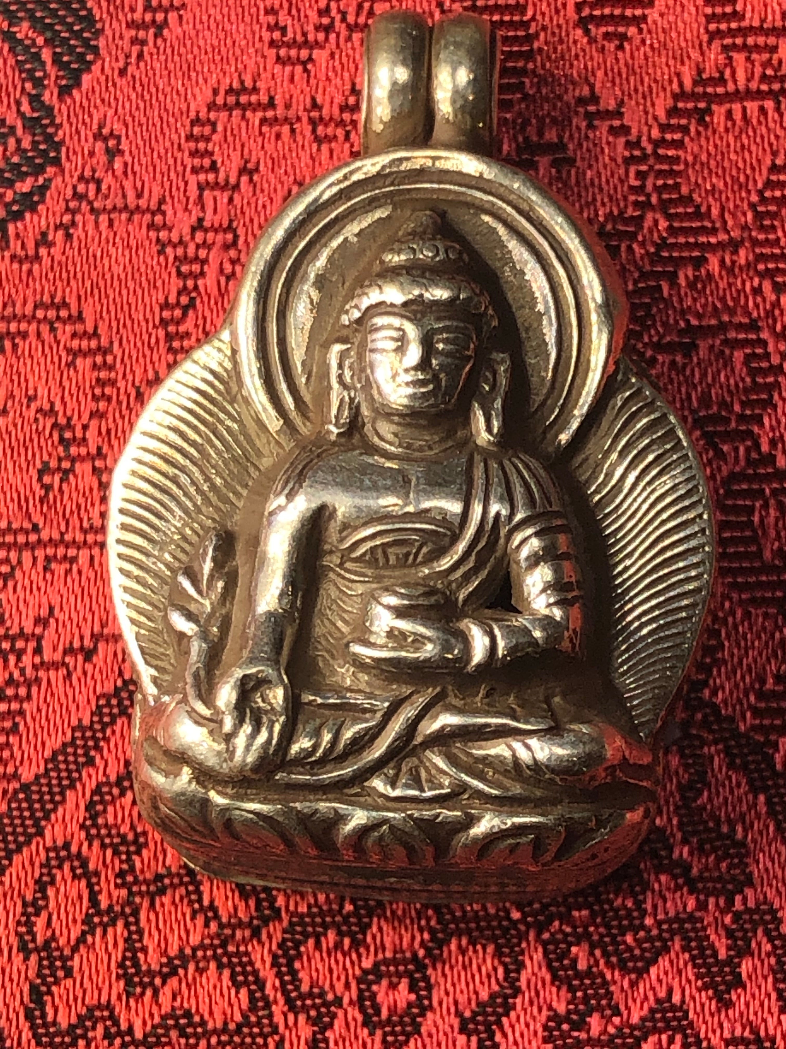 Medicine Buddha Silver Pendant(TGSP 93)