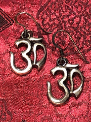 Silver Om Earrings(TGSE 64)