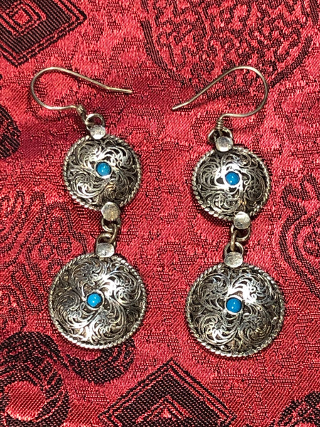 Turquoise Silver Earrings(TGSE 57)