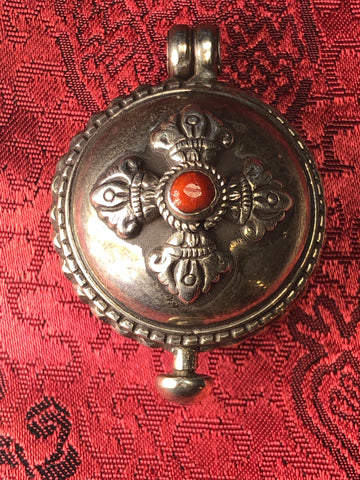 Silver Double Vajra/Dorje Pendant(TGSP 59)