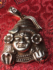 Shiva Head Silver Pendant(TGSP 79)