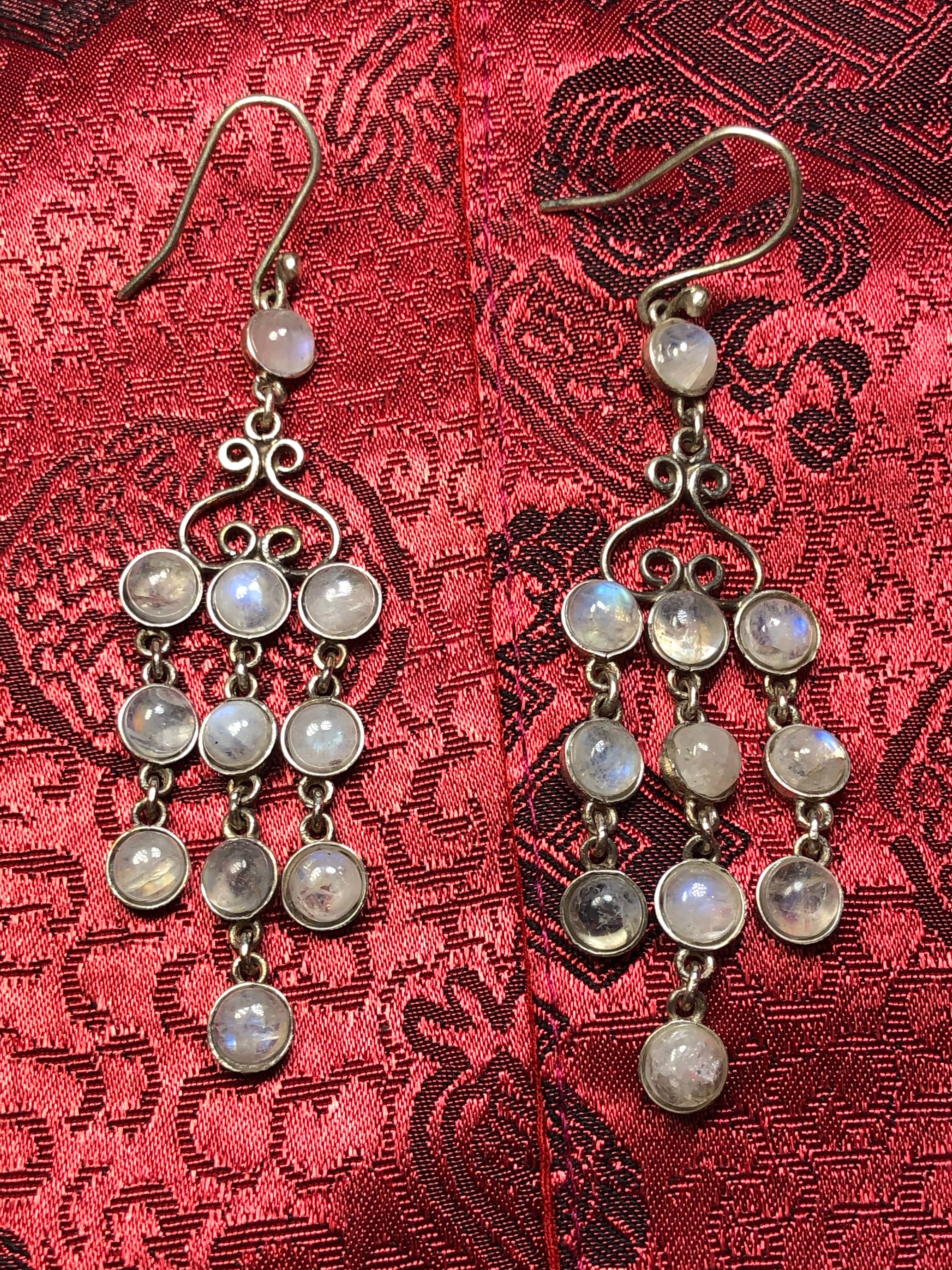 Silver Moonstones Earrings(TGSE 21)