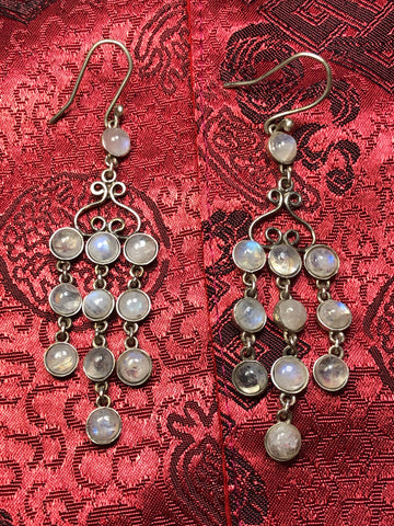 Silver Moonstones Earrings(TGSE 21)