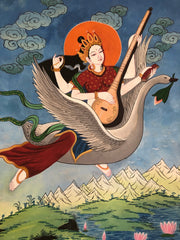 Sarasvati / Yangchenma Thangka ( TGTH 122)