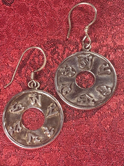 Om mani Silver Earrings(TGSE 34)