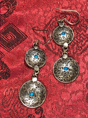 Turquoise Silver Earrings(TGSE 57)