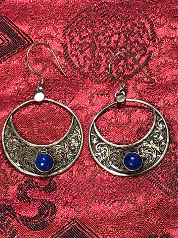 Lapis Silver Earrings(TGSE 60)