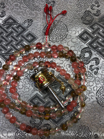 Nepali Mountain Crystal Mala/Prayer Beads (TGMA 48)