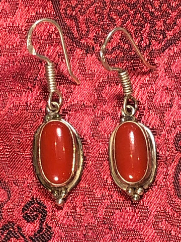 Silver Coral Earrings(TGSE 54)