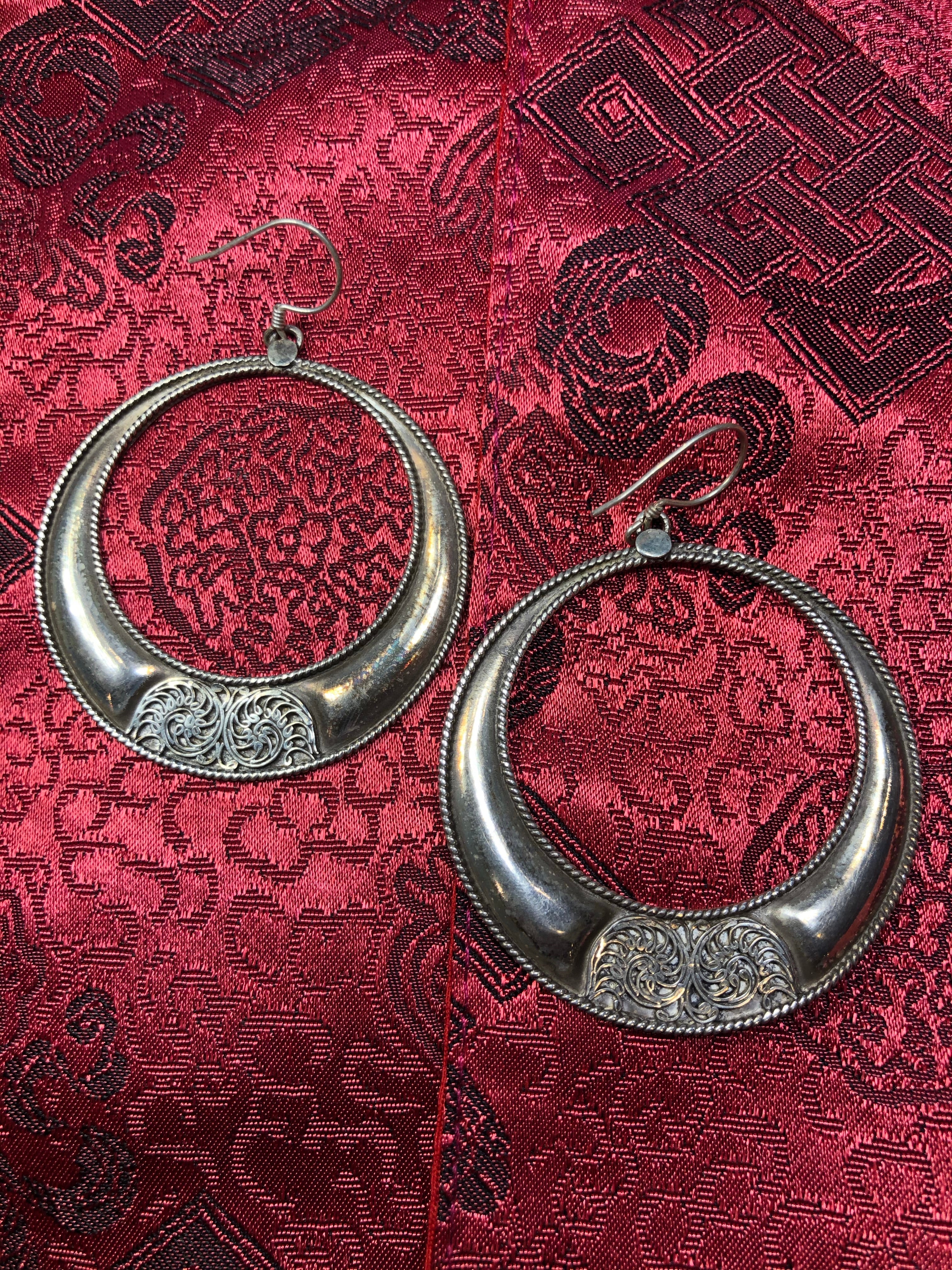 Silver Round Earrings(TGSE 17)
