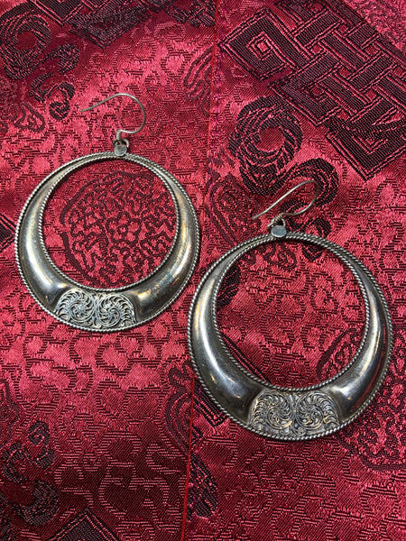 Silver Round Earrings(TGSE 17)
