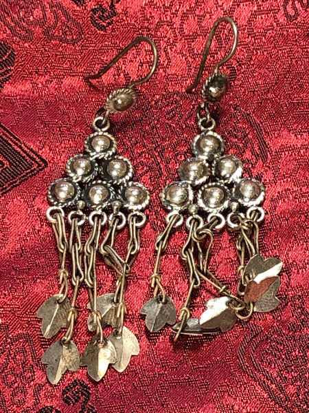 Silver Long Earrings(TGSE 58)