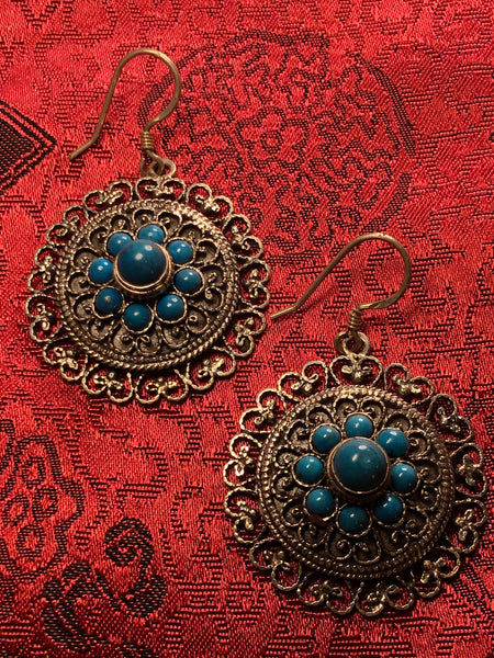 Silver Turquoise Earrings(TGSE 23)