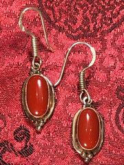 Silver Coral Earrings(TGSE 54)