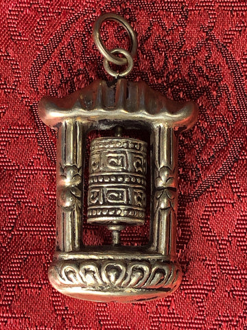 Prayer Wheel Silver Pendant(TGSP 65)