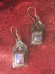 Moonstone Silver Earrings(TGSE 32)
