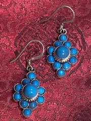 Turquoise Silver Earrings(TGSE 90)