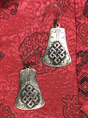 Tibetan Knott Silver Earrings(TGSE 27)