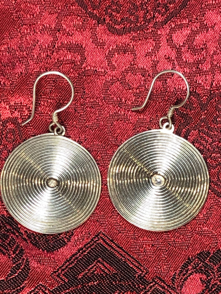 Silver Mandala Earrings(TGSE 52)