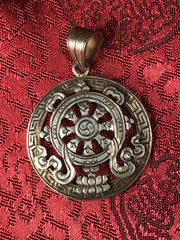 Dharma Wheel Silver Pendant(TGSP 62)