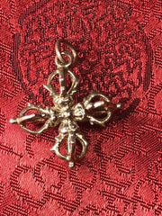 Silver Double Vajra/Dorje Pendant(TGSP 49)