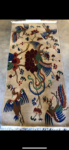 Tibetan 5 Phoenix Rug 3'x 6' ( TGR 025 )