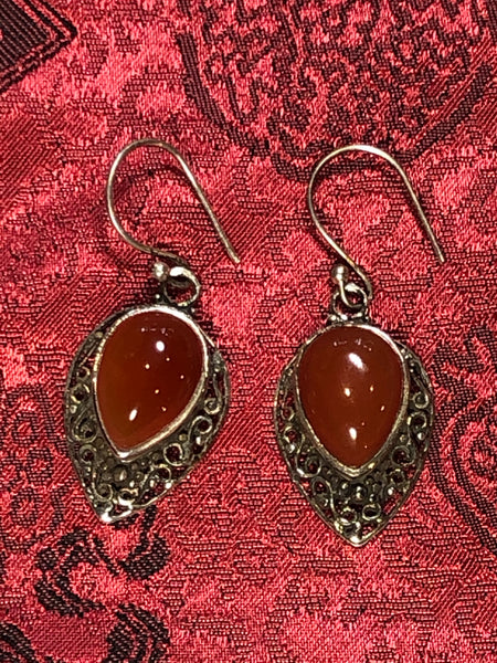 Silver Carnelian Earrings(TGSE 50)