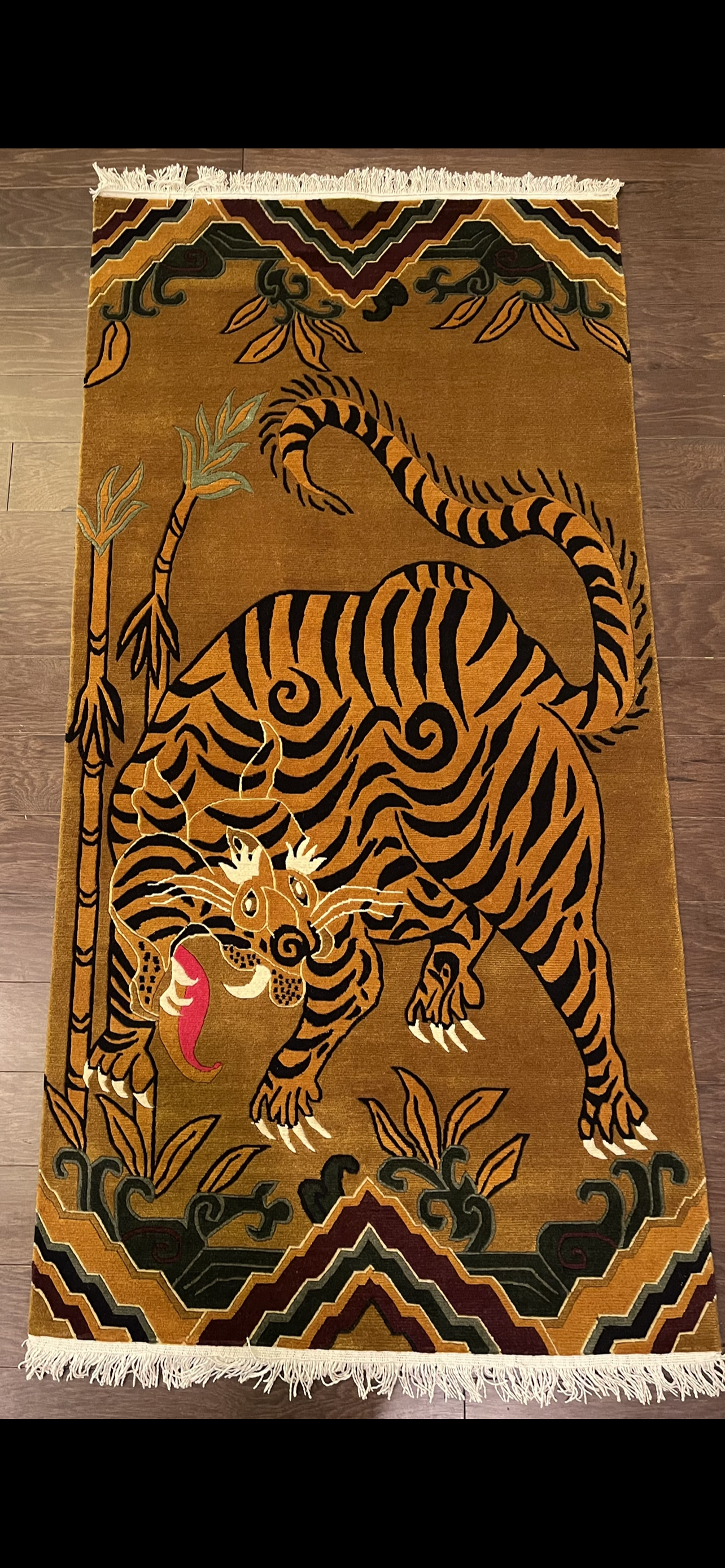 Tibetan tiger rug deals