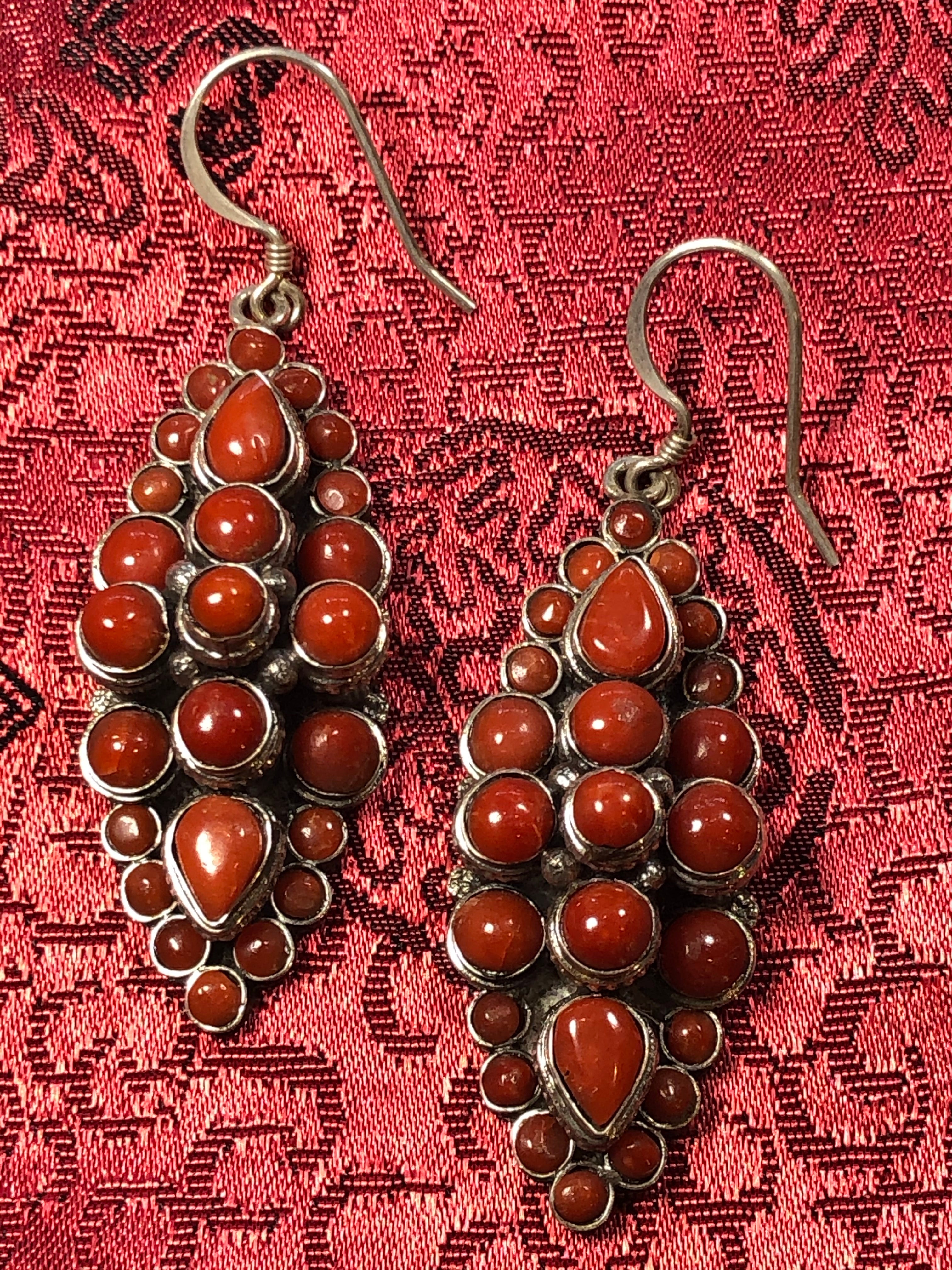 Silver Coral Earrings(TGSE 3)