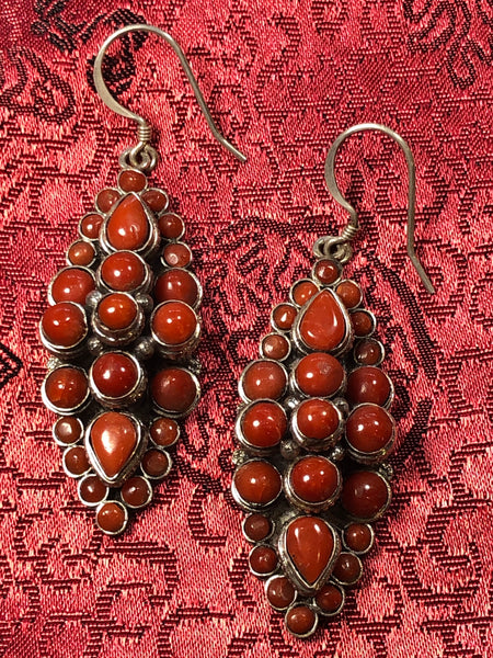 Silver Coral Earrings(TGSE 3)