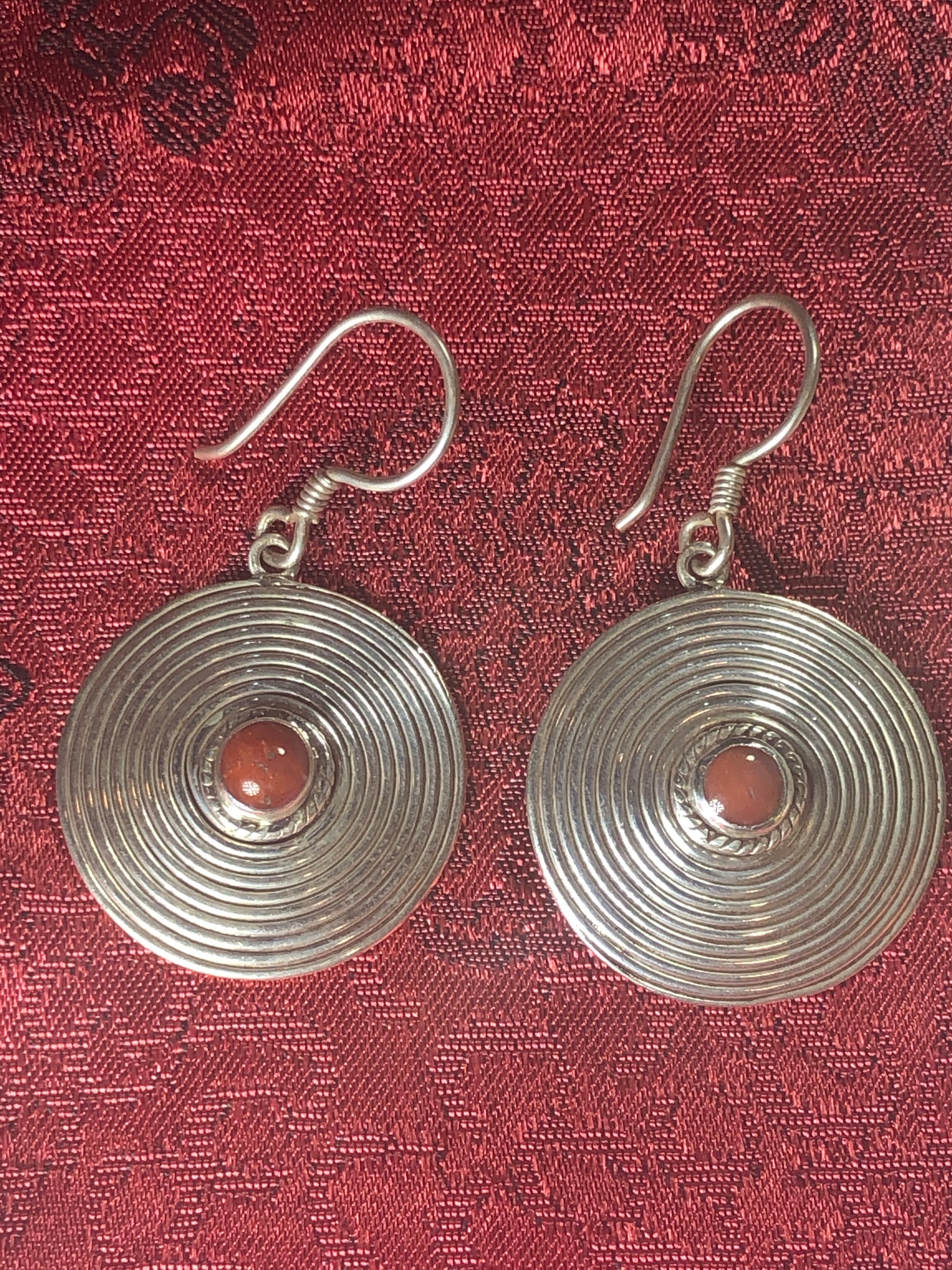 Coral Silver Earrings(TGSE 33)