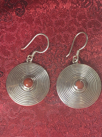 Coral Silver Earrings(TGSE 33)