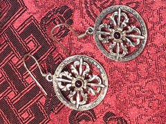 Double Vajra/Dorje Silver Earrings(TGSE 103)