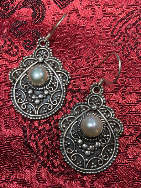 Silver Pearl Earrings(TGSE 2)