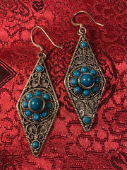 Silver Turquoise Earrings(TGSE 9)